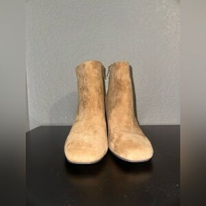 Bella Vita Wilma Suede Tan Ankle Booties